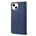 For iPhone 14 Plus Skin Feel Splicing Leather Phone Case. 