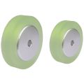 2 Pcs Aluminum Polyurethane Industrial Encoder Wheel Measuring Wheel for Measuring Rotary Encoder 100mm & 200mm.