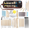 Pottery Clay Sculpting Tools Set Smoothing Wax Carving 4-61Pcs Ceramic Tools Polymer Shapers Modeling Carved Tool Sculpture Kit MuXiaRe. 
