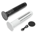 USB Rechargeable Tower Fan, Cooling Portable Fan Black. 