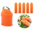 Silicone Vegetable And Fruits Thumb Cutter Finger cutter 5 in 1. 