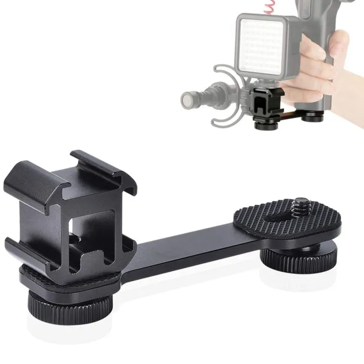Triple%20Cold%20Shoe%20Mount%20Universal%20Extension%20Bracket%20Holder%20Adapter%20for%20LED%20Video%20Light%20DSLR%20Phone%20Gimbal%20Stabilizer%20-%20Image%204