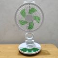 ZT 329 RECHARGEABLE TABLE FAN WITH LED LIGHT. 