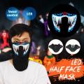 (New)LED Half Face Mak Equalizer Flahing Rave Party by Muic Luminou Coplay Dance.