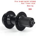 New Aluminum Alloy 36H Spoke Bicycle Hub with Quick Release Disc Brake and Rear Flower Drum Bearing for Outdoor Cycling.