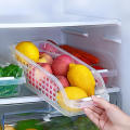 Transparent Refrigerator Storage Box Ventilated Food-Safe Plastic Storage Container Stackable Compartmental Vegetable Storage Basket for Fridge Storage Space Saving Food Organization. 