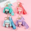 Hatsune Miku Keychain Anime Figure 6Cm Pvc Key Chain Ornaments Gifts Pendant Couplen Cute Doll Car Bag Keyring Birthday Gift.