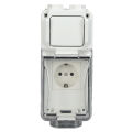 German Waterproof Outlet IP66 Weatherproof In Use Socket Toggle Switch 16A 250V. 
