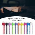 HA Colorful Nylon Braided Micro USB Cable Data Sync USB Charger Cable For Android-Blue 1m. 