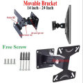 LED LCD TV Wall Mount Monitor Stand 180 Degree Rotation Bracket Swivel Tilt 14 to 24 Inch TV Monitor Wall Mount Bracket Holder.
