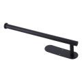 【Thriving】 Self-Adhesive Stainless Steel Tissue Holder Black Paper Towel Holders Paper Towels Rolls. 