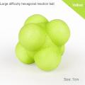 5.5/7cm High Density Silicon Rubber Hexagonal Reaction Ball Agility Coordination Reflex Exercise Sports Fitness Training Ball. 