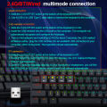 Top Pro K626P-KBS RGB Super slim Mechanical Gaming Keyboard USB Support Bluetooth wireless 2.4G 78 Keys for Compute. 