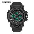 SANDA Fashion Luxury Waterproof Watch Men's Sports Watch Leisure LED Outdoor Analog Military Multifunctional Men's Watch. 