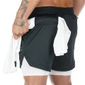 2023 Camo Running Shorts Men 2 In 1 Double-deck Quick Dry GYM Sport Shorts Fitness Jogging Workout Shorts Men Sports Short Pants.