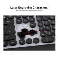HXSJ Usb Wired Gaming Keyboard Steampunk Keyboard Backlit Retro Round Keycap Metal Panel 104 Keys For Pc Lapt-op. 