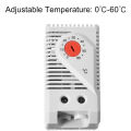 ZOROOM Mechanical Thermostat, KTO011 0-60Celsius Adjustable Compact Normally Close(C) Temperature Controller Switch,Red. 