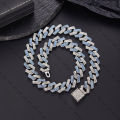 [ New ] Xuan Di Men's Necklace 15mm Exaggerated Diamond Geometric Hipster Hip Hop Ear Accessories Daikin Chain Necklace. 