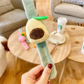Cute Fruit Plush Clap Circle Toy Pineapple Strawberry Avocado Orange Hand Clap Ring Slap Bracelet Ki Gifts Cartoons. 