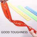 30CM/12inch Unbreakable Clear Ruler - Double Scale Bendable Flexible Rubber Transparent Shatterproof Straight Plastic, Folding Ruler for School, Classroom, Office - Kids/Adults. 
