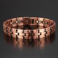 Men 99.95% Pure Copper Bracelet Double Strong Magnetic Therapy Red Copper For Arthritis Pain Relief Jewelry Accessories. 