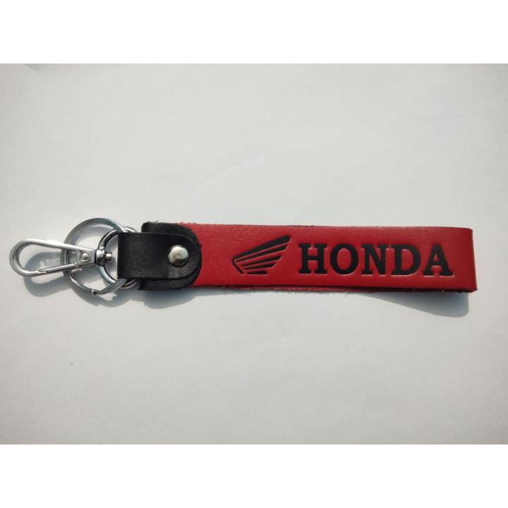 Honda Long Lace Leather Key Ring-Red - Key Ring - চাবির রিং
