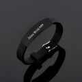 Emo-Rap Juice Wrld Bracelets Bangles Hiphop Rapper Stainless Steel Silicone Bracelet Wristband Fans Memorial Gifts. 