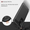 For Huawei P smart 2019 Back Cover Spigen Carbon Faiber Silicone Fit Designed Soft Gel Rubber Shockproof Back Case Phone Back Cover (Back Case Cover For Smartphone).