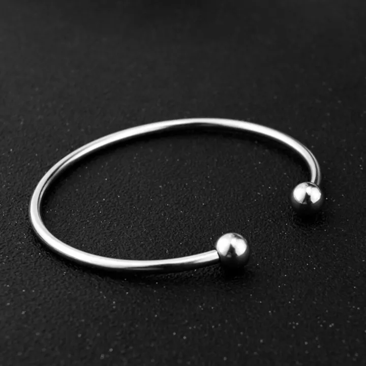 REGELIN%202pcs/lot%20Unscrew%20European%20Adjustable%20Cuff%20Open%20Bangles%20for%20Women%20Expandable%20Wire%20Bangles%20Bracelets%20With%20Bead%20Charms%20-%20Image%203