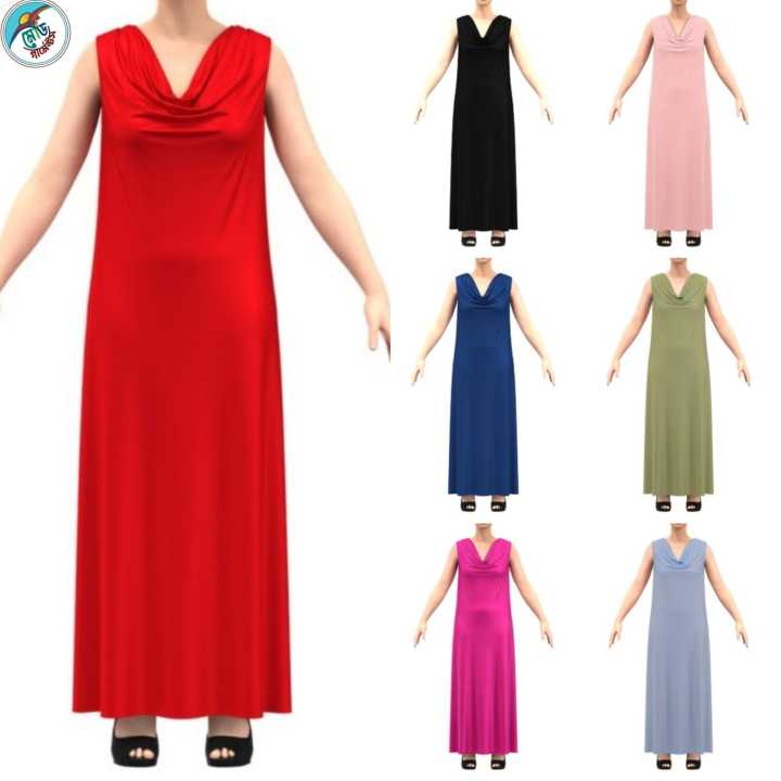 Timeless Elegance: Luxe Silk Maxi Dress with Cowl Neck
