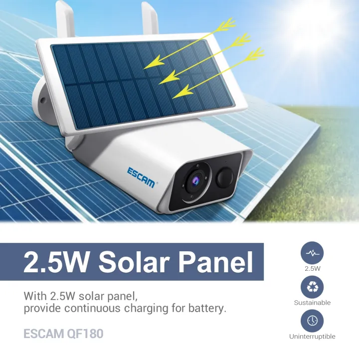 ESCAM%20QF180%20H.265%203MP%20Solar%20Wifi%20IP%20Camera,%20Without%20Battery%20-%20Image%204