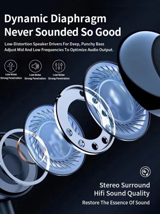 Bluetooth%205.2%20Magnetic%20Neckband%20Headphones%20Wireless%20Earphones%20LED%20Display%20Headset%20Sport%20Noise%20Cancel%20Earbuds%20with%20Mic%20-%20Image%205