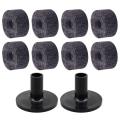 8PCS Cymbal Stand 25mm Felt Washer + 2PCS Cymbal Sleeves Replacement for Shelf D Kit. 