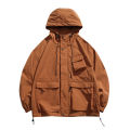 Amekaji Heavy Tooling Mechanical Style Double-Layer Windproof Anti-Penetration Autumn Hooded Jacket Outdoor Jacket Coat Men.