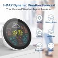 Tuya WiFi Weather Clock 3-Day Weather Forecast Weather Station Wireless Smart Thermometer Hygrometer Remote Gauge Alarm Clock.