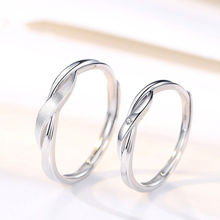 Twinning Rings Twin knots, lifelong love intertwined, brushed couple rings, twin rings ...