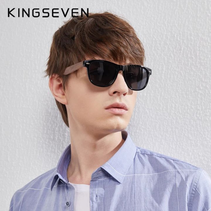 KINGSEVEN%20New%20Black%20Walnut%20Sunglasses%20Wood%20Polarized%20Sunglasses%20Men's%20Glasses%20Handmade%20UV400%20Protection%20Eyewear%20Retro%20Wooden%20Box%20-%20Image%202