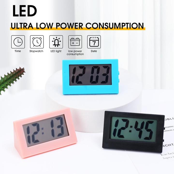 Mini LCD Digital Clock Portable Table Electronic Clock For Living Room Bedroom Decor