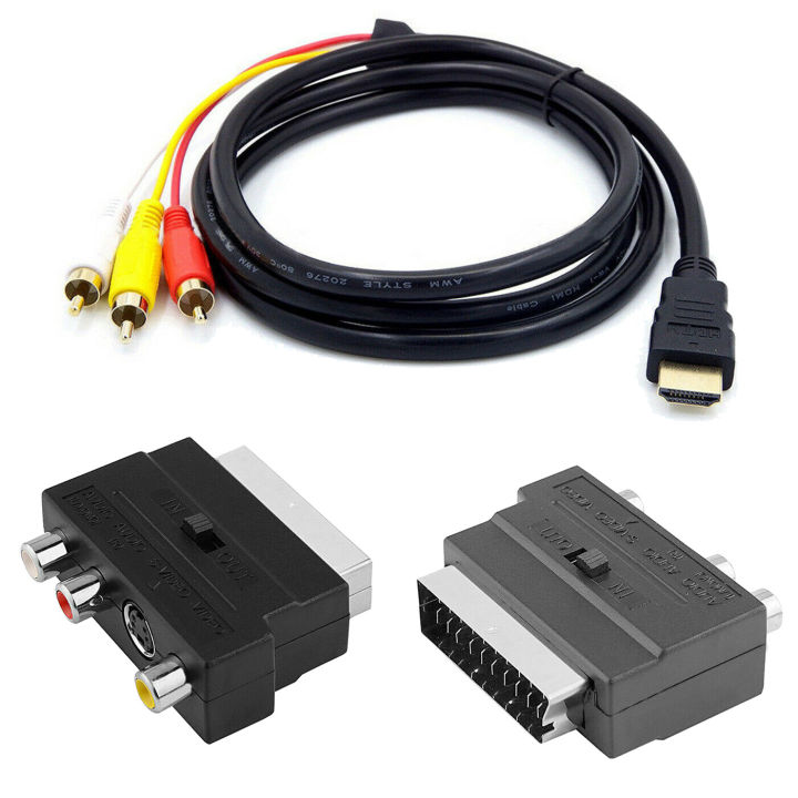 1080P%20HDMI-Compatible%20Male%20S-Video%20To%203%20RCA%20AV%20Audio%20Cable%20W/SCART%20To%203%20RCA%20Phono%20Adapter%20-%20Image%202