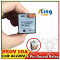 Finder 220VAC 10A Mini Electromagnetic Relay Finder Relay 60.12.8.220.0040 General Purpose Relay Coil Voltage AC 220V 2 pole 8 Pin Round Use for Household and Industrial. 