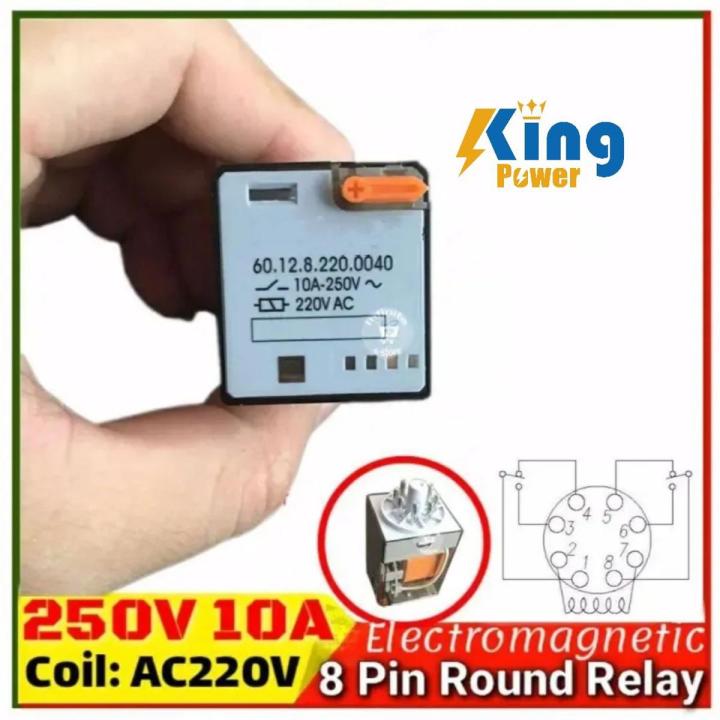 Finder 220VAC 10A Mini Electromagnetic Relay Finder Relay 60.12.8.220.0040 General Purpose Relay Coil Voltage AC 220V 2 pole 8 Pin Round Use for Household and Industrial