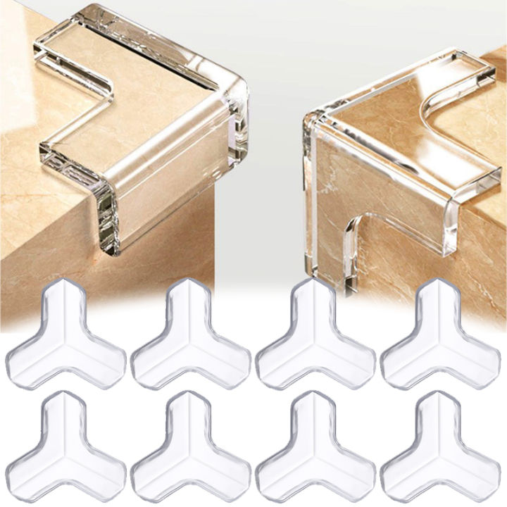 Table Corner Transparent Anti-collision Sticker Right-angle Protective Cover Baby Anti-collision T-corner Glass Edge Sticker