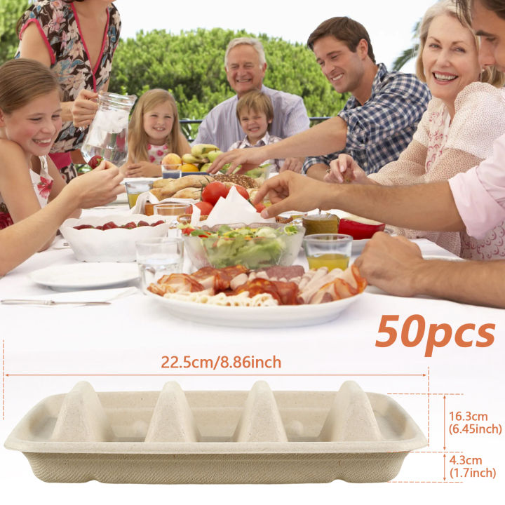 50Pcs%20Taco%20Plates%20Reusable%203%20Compartments%20Taco%20Serving%20Plates%20Stackable%20Taco%20Tray%20Holder%20No%20Mess%20Taco%20Plates%20Keeps%20Your%20Tacos%20-%20Image%202