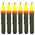 Qiunery 6Pcs Led Electric Candles Lamp With 10 Key Remote Control, Automatic Timer 3D Led Battery Candles Light, Flameless Taper Candles Light For Wedding Christmas Candles Lamp.