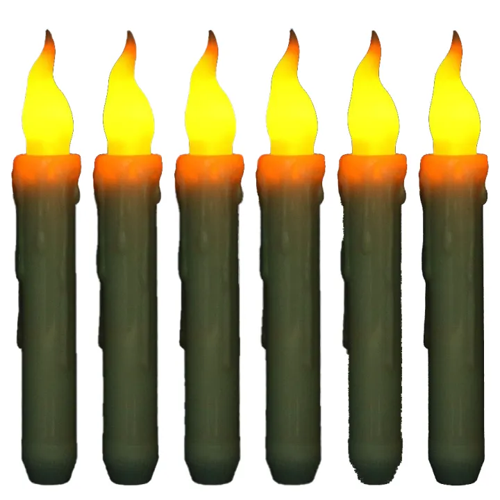 Qiunery%206Pcs%20Led%20Electric%20Candles%20Lamp%20With%2010%20Key%20Remote%20Control,%20Automatic%20Timer%203D%20Led%20Battery%20Candles%20Light,%20Flameless%20Taper%20Candles%20Light%20For%20Wedding%20Christmas%20Candles%20Lamp%20-%20Image%202