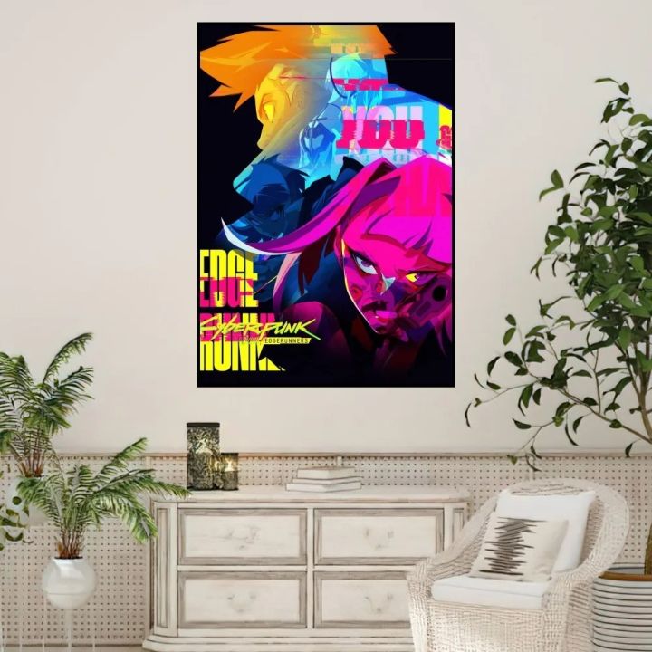 Anime%20C-Cyberpunk%20E-Edgerunners%20Poster%20Prints%20Wall%20Sticker%20Painting%20Bedroom%20Living%20Room%20Decoration%20Office%20Home%20Self%20Adhesive%20-%20Image%203