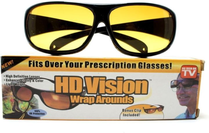Night Vision Driving Sunglasses Fit Over Prescription Glasses