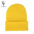 Hat Unisex Cuffed Knit Beanie. 