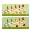 Wooden Shape Color Sorting Toy Matching Box Girls Children Kids.