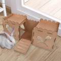 Wooden Rabbit Castle Hideout Guinea Pig Small Animal Shelter Hamster House. 